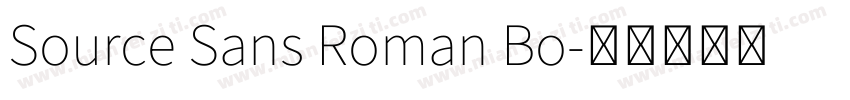 Source Sans Roman Bo字体转换